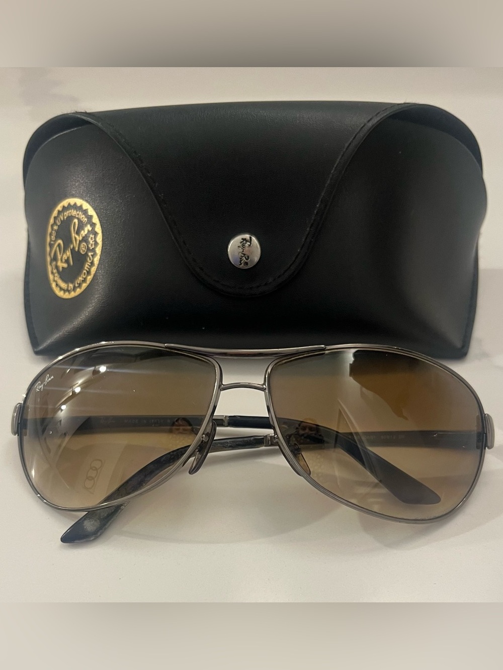 Ray-Ban Brown Gradient Lens Aviator Sunglasses